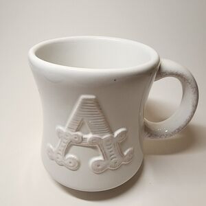 HALLMARK Initial Letter A Mug Stephen Carter White Wash Unisex 16 oz